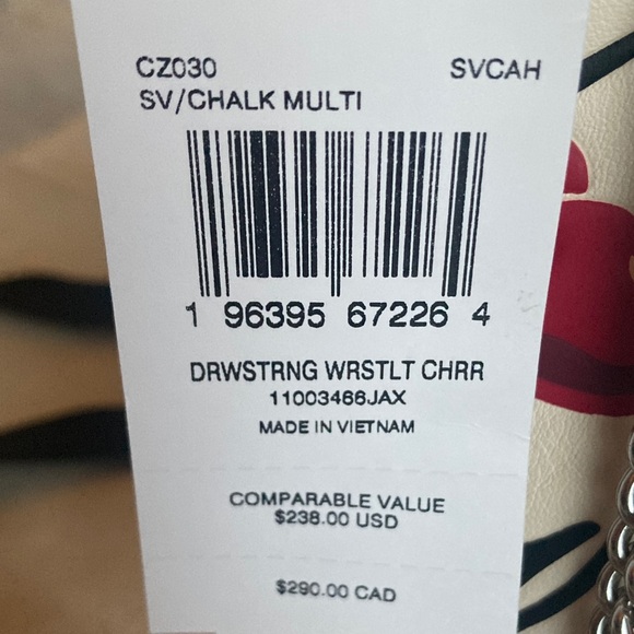 NWT Coach Cream Leather Mini Bucket Bag with Red Cherry Print - Picture 10 of 15